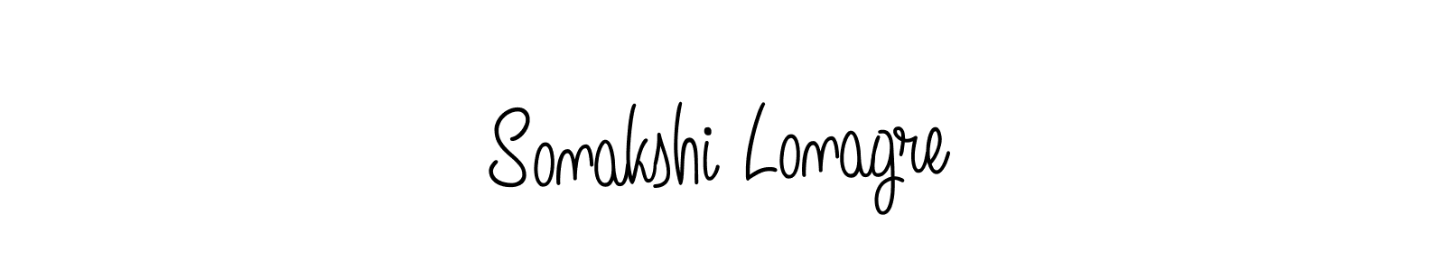 You should practise on your own different ways (Angelique-Rose-font-FFP) to write your name (Sonakshi Lonagre) in signature. don't let someone else do it for you. Sonakshi Lonagre signature style 5 images and pictures png