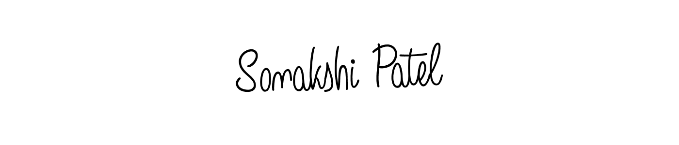 The best way (Angelique-Rose-font-FFP) to make a short signature is to pick only two or three words in your name. The name Sonakshi Patel include a total of six letters. For converting this name. Sonakshi Patel signature style 5 images and pictures png