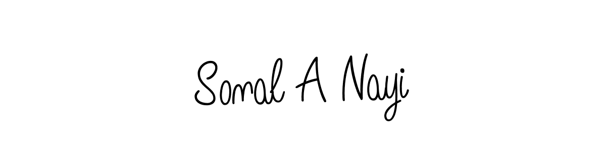 Also we have Sonal A Nayi name is the best signature style. Create professional handwritten signature collection using Angelique-Rose-font-FFP autograph style. Sonal A Nayi signature style 5 images and pictures png