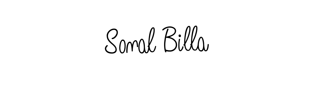 How to make Sonal Billa name signature. Use Angelique-Rose-font-FFP style for creating short signs online. This is the latest handwritten sign. Sonal Billa signature style 5 images and pictures png