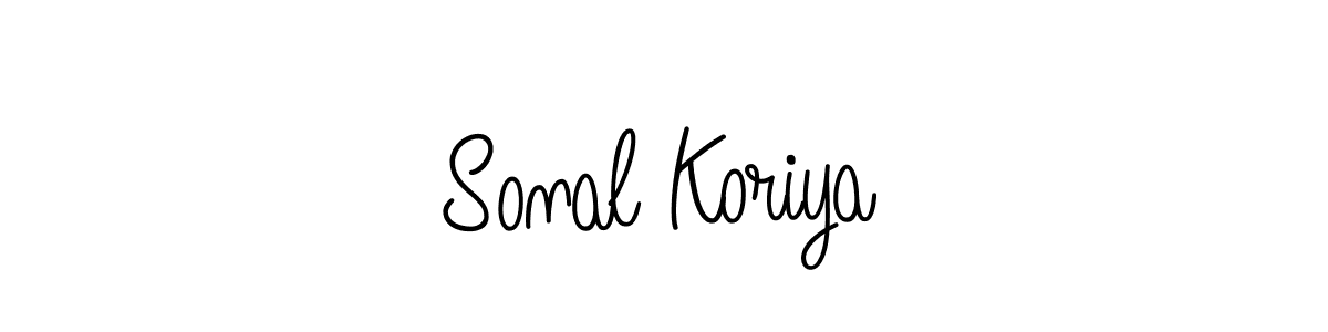 Design your own signature with our free online signature maker. With this signature software, you can create a handwritten (Angelique-Rose-font-FFP) signature for name Sonal Koriya. Sonal Koriya signature style 5 images and pictures png