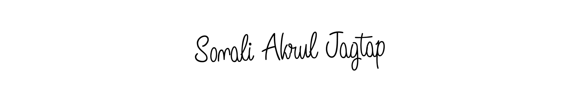 Use a signature maker to create a handwritten signature online. With this signature software, you can design (Angelique-Rose-font-FFP) your own signature for name Sonali Akrul Jagtap. Sonali Akrul Jagtap signature style 5 images and pictures png