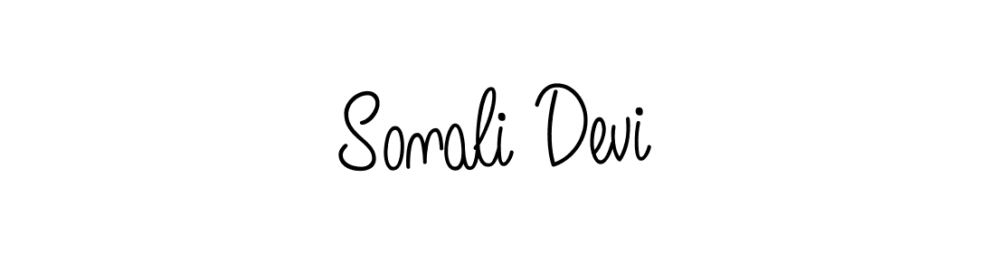 You should practise on your own different ways (Angelique-Rose-font-FFP) to write your name (Sonali Devi) in signature. don't let someone else do it for you. Sonali Devi signature style 5 images and pictures png