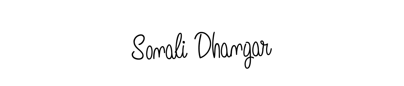 How to make Sonali Dhangar name signature. Use Angelique-Rose-font-FFP style for creating short signs online. This is the latest handwritten sign. Sonali Dhangar signature style 5 images and pictures png