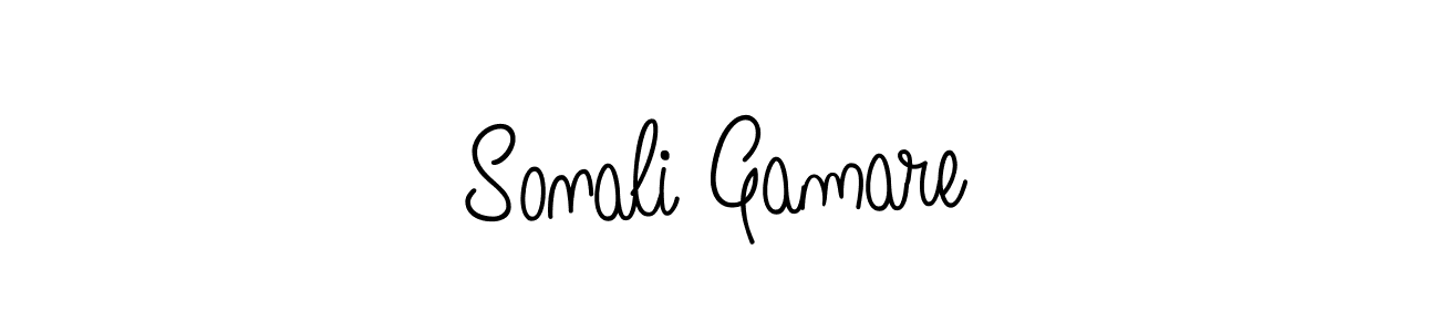 Make a beautiful signature design for name Sonali Gamare. With this signature (Angelique-Rose-font-FFP) style, you can create a handwritten signature for free. Sonali Gamare signature style 5 images and pictures png