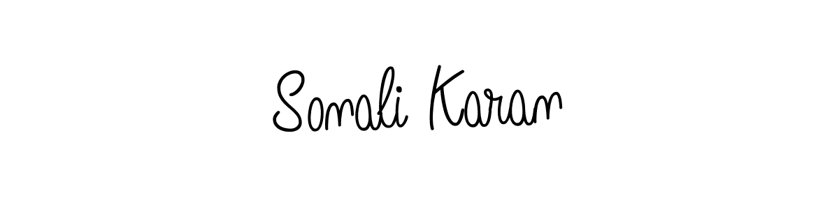 Make a beautiful signature design for name Sonali Karan. With this signature (Angelique-Rose-font-FFP) style, you can create a handwritten signature for free. Sonali Karan signature style 5 images and pictures png