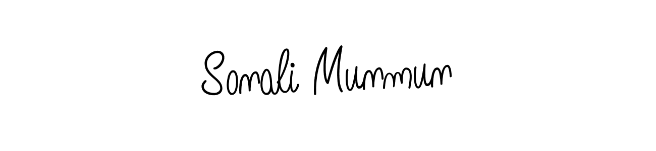 The best way (Angelique-Rose-font-FFP) to make a short signature is to pick only two or three words in your name. The name Sonali Munmun include a total of six letters. For converting this name. Sonali Munmun signature style 5 images and pictures png