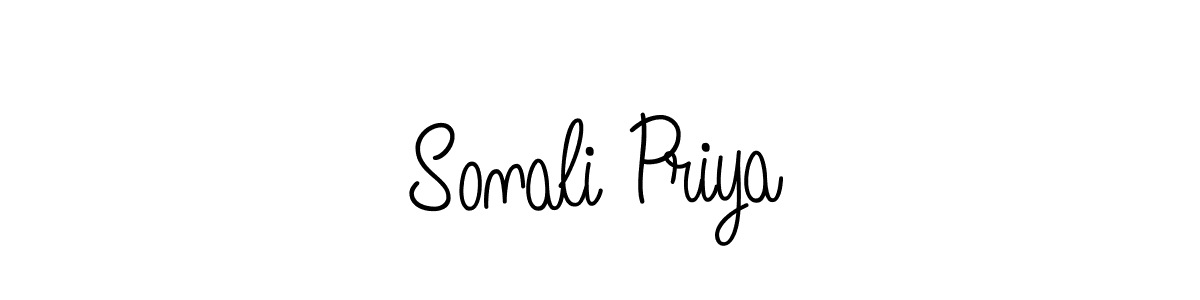 Also we have Sonali Priya name is the best signature style. Create professional handwritten signature collection using Angelique-Rose-font-FFP autograph style. Sonali Priya signature style 5 images and pictures png