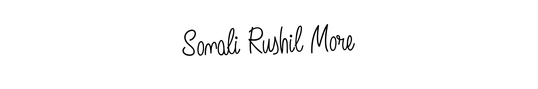 How to make Sonali Rushil More name signature. Use Angelique-Rose-font-FFP style for creating short signs online. This is the latest handwritten sign. Sonali Rushil More signature style 5 images and pictures png