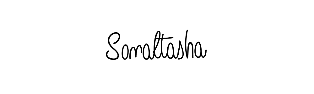 Use a signature maker to create a handwritten signature online. With this signature software, you can design (Angelique-Rose-font-FFP) your own signature for name Sonaltasha. Sonaltasha signature style 5 images and pictures png