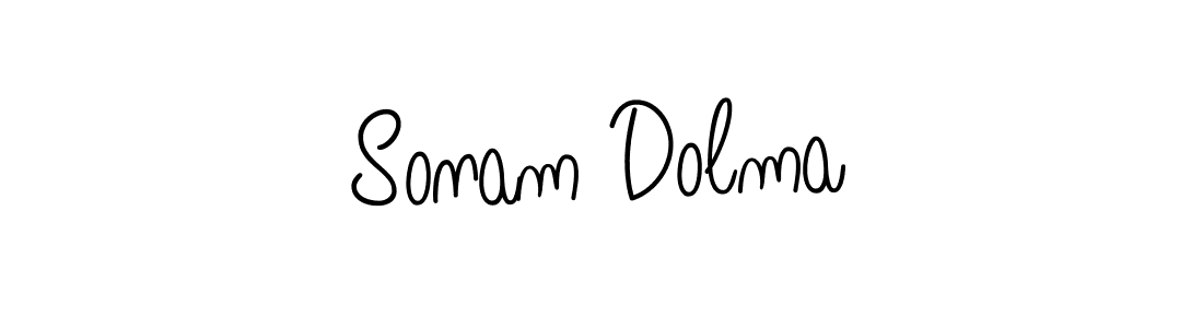 How to make Sonam Dolma signature? Angelique-Rose-font-FFP is a professional autograph style. Create handwritten signature for Sonam Dolma name. Sonam Dolma signature style 5 images and pictures png