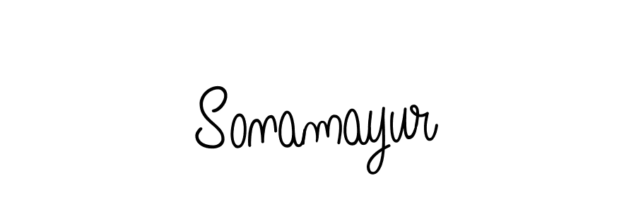 How to make Sonamayur name signature. Use Angelique-Rose-font-FFP style for creating short signs online. This is the latest handwritten sign. Sonamayur signature style 5 images and pictures png