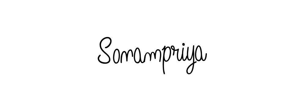 Use a signature maker to create a handwritten signature online. With this signature software, you can design (Angelique-Rose-font-FFP) your own signature for name Sonampriya. Sonampriya signature style 5 images and pictures png