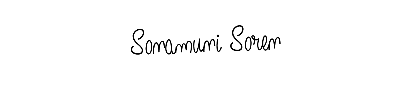 Sonamuni Soren stylish signature style. Best Handwritten Sign (Angelique-Rose-font-FFP) for my name. Handwritten Signature Collection Ideas for my name Sonamuni Soren. Sonamuni Soren signature style 5 images and pictures png