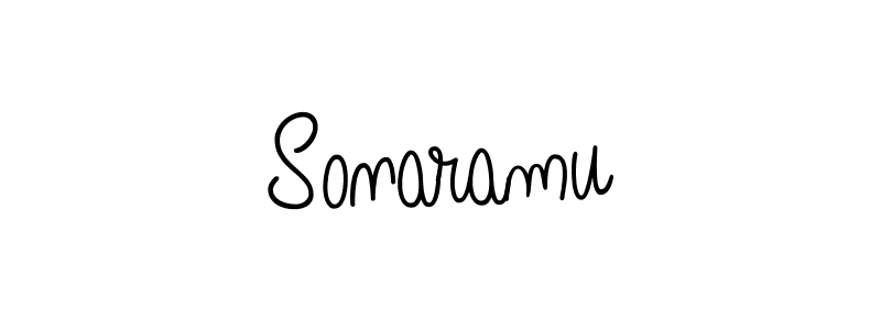 How to make Sonaramu name signature. Use Angelique-Rose-font-FFP style for creating short signs online. This is the latest handwritten sign. Sonaramu signature style 5 images and pictures png