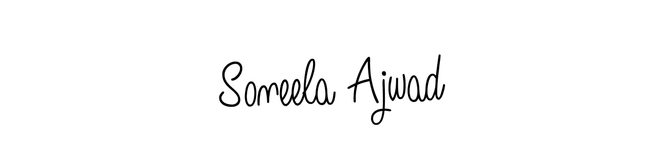 Check out images of Autograph of Soneela Ajwad name. Actor Soneela Ajwad Signature Style. Angelique-Rose-font-FFP is a professional sign style online. Soneela Ajwad signature style 5 images and pictures png