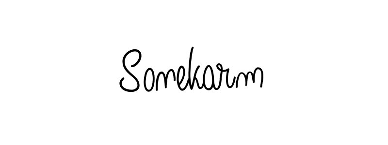 You should practise on your own different ways (Angelique-Rose-font-FFP) to write your name (Sonekarm) in signature. don't let someone else do it for you. Sonekarm signature style 5 images and pictures png