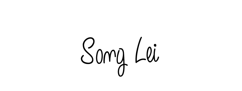 How to make Song Lei name signature. Use Angelique-Rose-font-FFP style for creating short signs online. This is the latest handwritten sign. Song Lei signature style 5 images and pictures png