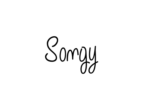 The best way (Angelique-Rose-font-FFP) to make a short signature is to pick only two or three words in your name. The name Songy include a total of six letters. For converting this name. Songy signature style 5 images and pictures png