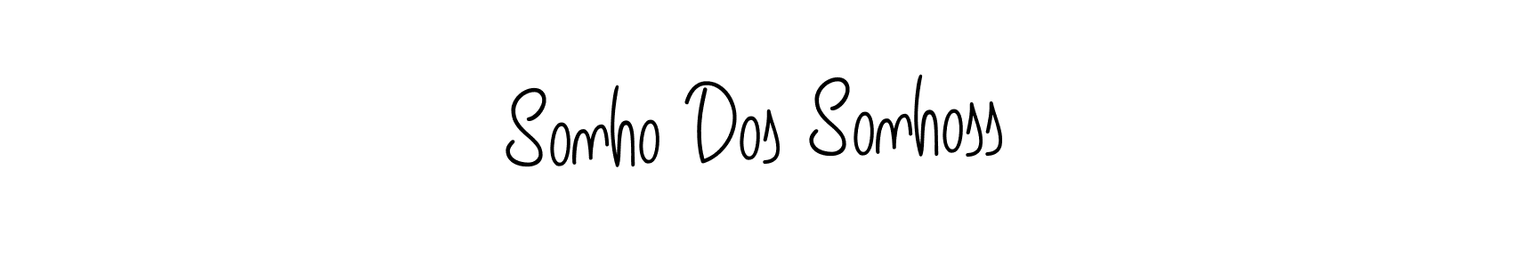 Sonho Dos Sonhoss stylish signature style. Best Handwritten Sign (Angelique-Rose-font-FFP) for my name. Handwritten Signature Collection Ideas for my name Sonho Dos Sonhoss. Sonho Dos Sonhoss signature style 5 images and pictures png