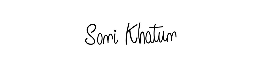 Use a signature maker to create a handwritten signature online. With this signature software, you can design (Angelique-Rose-font-FFP) your own signature for name Soni Khatun. Soni Khatun signature style 5 images and pictures png