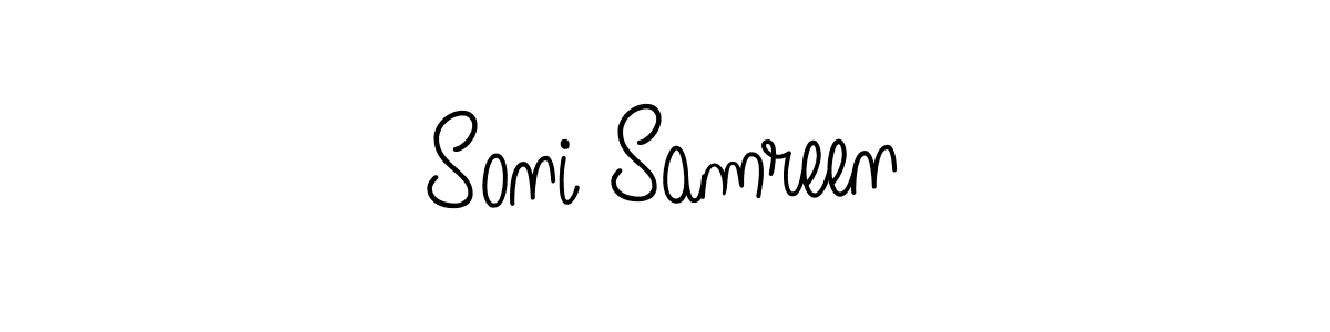 It looks lik you need a new signature style for name Soni Samreen. Design unique handwritten (Angelique-Rose-font-FFP) signature with our free signature maker in just a few clicks. Soni Samreen signature style 5 images and pictures png