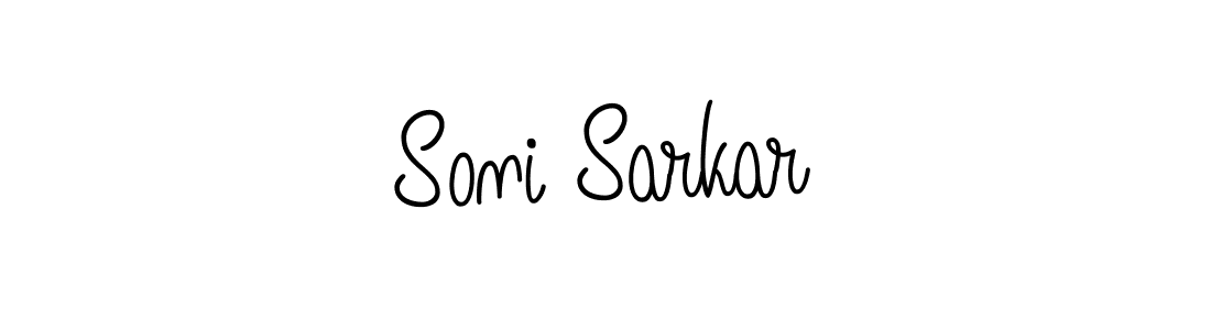 You should practise on your own different ways (Angelique-Rose-font-FFP) to write your name (Soni Sarkar) in signature. don't let someone else do it for you. Soni Sarkar signature style 5 images and pictures png