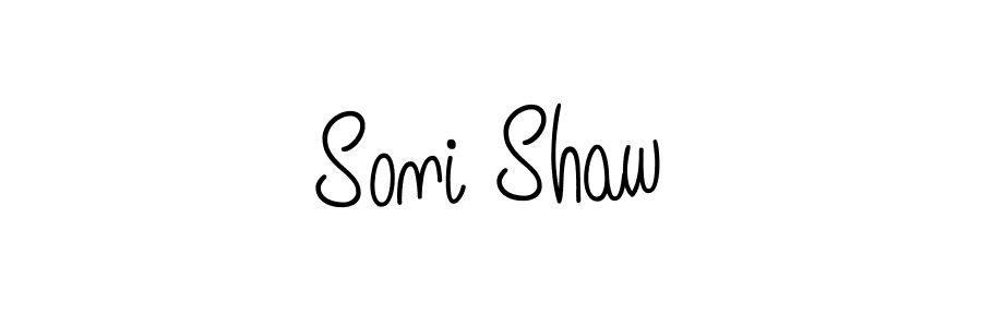 Make a beautiful signature design for name Soni Shaw. With this signature (Angelique-Rose-font-FFP) style, you can create a handwritten signature for free. Soni Shaw signature style 5 images and pictures png