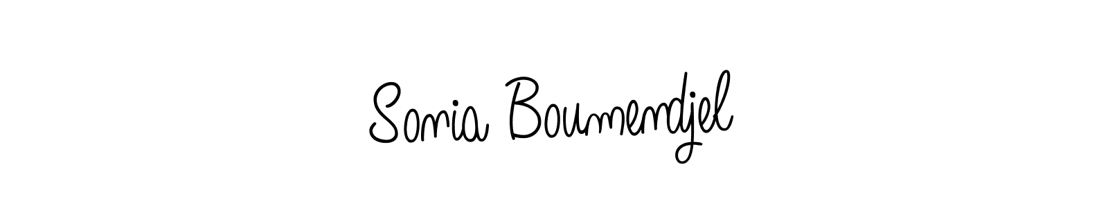 How to make Sonia Boumendjel name signature. Use Angelique-Rose-font-FFP style for creating short signs online. This is the latest handwritten sign. Sonia Boumendjel signature style 5 images and pictures png