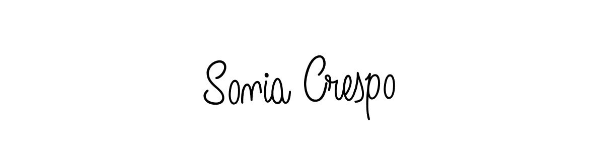 The best way (Angelique-Rose-font-FFP) to make a short signature is to pick only two or three words in your name. The name Sonia Crespo include a total of six letters. For converting this name. Sonia Crespo signature style 5 images and pictures png