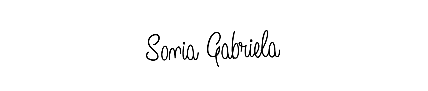 Make a beautiful signature design for name Sonia Gabriela. With this signature (Angelique-Rose-font-FFP) style, you can create a handwritten signature for free. Sonia Gabriela signature style 5 images and pictures png