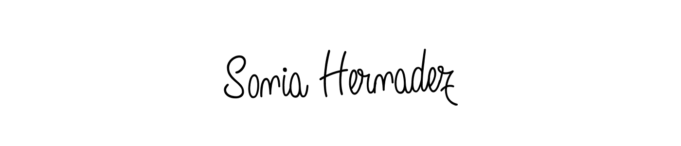 Design your own signature with our free online signature maker. With this signature software, you can create a handwritten (Angelique-Rose-font-FFP) signature for name Sonia Hernadez. Sonia Hernadez signature style 5 images and pictures png