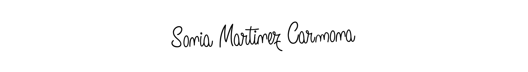 You should practise on your own different ways (Angelique-Rose-font-FFP) to write your name (Sonia Martinez Carmona) in signature. don't let someone else do it for you. Sonia Martinez Carmona signature style 5 images and pictures png