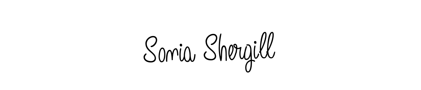 Sonia Shergill stylish signature style. Best Handwritten Sign (Angelique-Rose-font-FFP) for my name. Handwritten Signature Collection Ideas for my name Sonia Shergill. Sonia Shergill signature style 5 images and pictures png