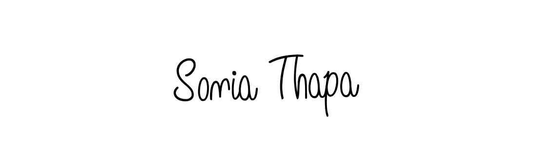 You should practise on your own different ways (Angelique-Rose-font-FFP) to write your name (Sonia Thapa) in signature. don't let someone else do it for you. Sonia Thapa signature style 5 images and pictures png