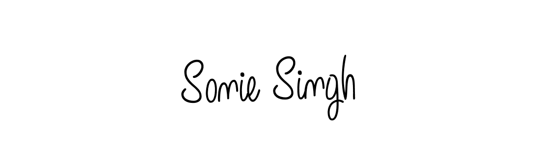 Sonie Singh stylish signature style. Best Handwritten Sign (Angelique-Rose-font-FFP) for my name. Handwritten Signature Collection Ideas for my name Sonie Singh. Sonie Singh signature style 5 images and pictures png