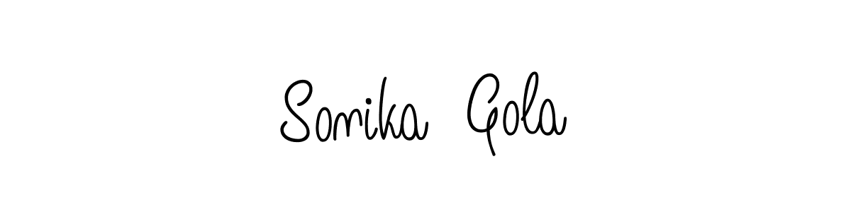 Sonika  Gola stylish signature style. Best Handwritten Sign (Angelique-Rose-font-FFP) for my name. Handwritten Signature Collection Ideas for my name Sonika  Gola. Sonika  Gola signature style 5 images and pictures png