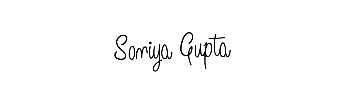 Use a signature maker to create a handwritten signature online. With this signature software, you can design (Angelique-Rose-font-FFP) your own signature for name Soniya Gupta. Soniya Gupta signature style 5 images and pictures png
