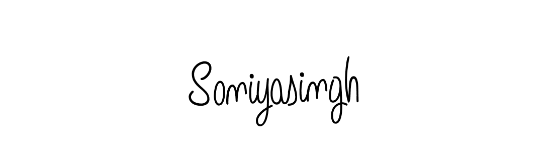 Create a beautiful signature design for name Soniyasingh. With this signature (Angelique-Rose-font-FFP) fonts, you can make a handwritten signature for free. Soniyasingh signature style 5 images and pictures png