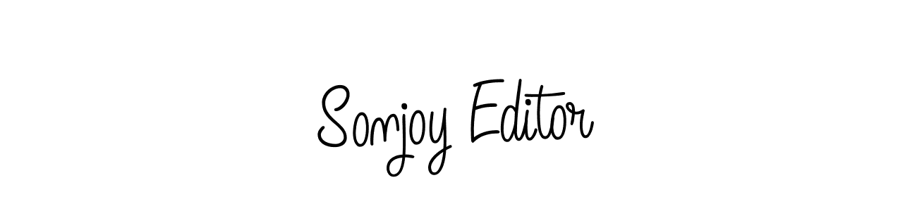 The best way (Angelique-Rose-font-FFP) to make a short signature is to pick only two or three words in your name. The name Sonjoy Editor include a total of six letters. For converting this name. Sonjoy Editor signature style 5 images and pictures png