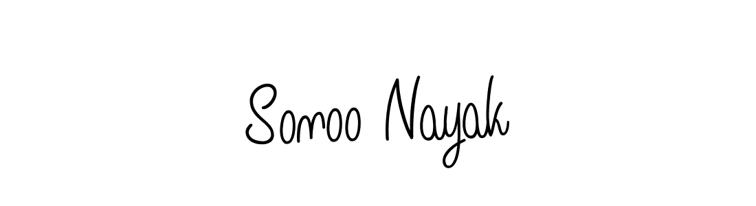 The best way (Angelique-Rose-font-FFP) to make a short signature is to pick only two or three words in your name. The name Sonoo Nayak include a total of six letters. For converting this name. Sonoo Nayak signature style 5 images and pictures png