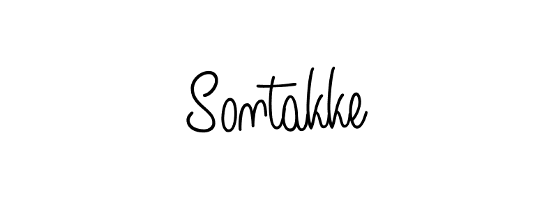 How to make Sontakke name signature. Use Angelique-Rose-font-FFP style for creating short signs online. This is the latest handwritten sign. Sontakke signature style 5 images and pictures png