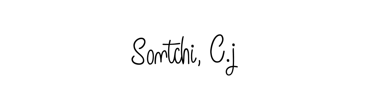 How to Draw Sontchi, C.j signature style? Angelique-Rose-font-FFP is a latest design signature styles for name Sontchi, C.j. Sontchi, C.j signature style 5 images and pictures png