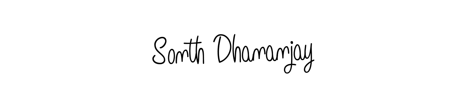 Make a short Sonth Dhananjay signature style. Manage your documents anywhere anytime using Angelique-Rose-font-FFP. Create and add eSignatures, submit forms, share and send files easily. Sonth Dhananjay signature style 5 images and pictures png