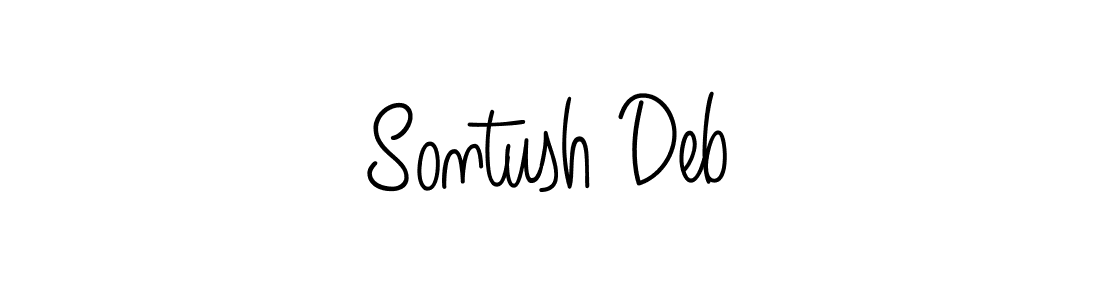 How to make Sontush Deb name signature. Use Angelique-Rose-font-FFP style for creating short signs online. This is the latest handwritten sign. Sontush Deb signature style 5 images and pictures png