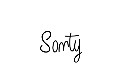 How to make Sonty name signature. Use Angelique-Rose-font-FFP style for creating short signs online. This is the latest handwritten sign. Sonty signature style 5 images and pictures png