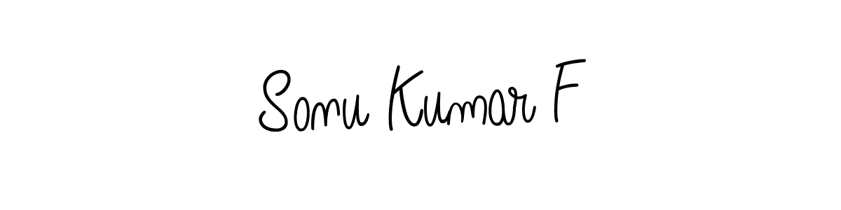 Design your own signature with our free online signature maker. With this signature software, you can create a handwritten (Angelique-Rose-font-FFP) signature for name Sonu Kumar F. Sonu Kumar F signature style 5 images and pictures png