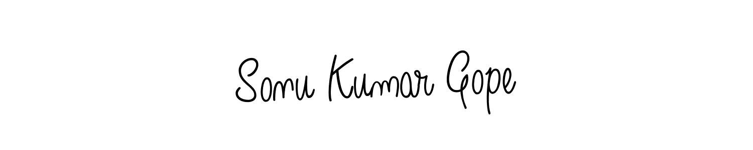 Make a short Sonu Kumar Gope signature style. Manage your documents anywhere anytime using Angelique-Rose-font-FFP. Create and add eSignatures, submit forms, share and send files easily. Sonu Kumar Gope signature style 5 images and pictures png