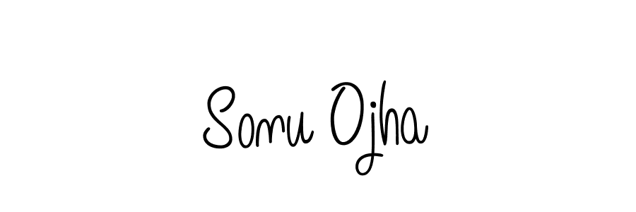 Design your own signature with our free online signature maker. With this signature software, you can create a handwritten (Angelique-Rose-font-FFP) signature for name Sonu Ojha. Sonu Ojha signature style 5 images and pictures png