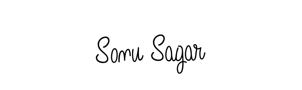 You should practise on your own different ways (Angelique-Rose-font-FFP) to write your name (Sonu Sagar) in signature. don't let someone else do it for you. Sonu Sagar signature style 5 images and pictures png